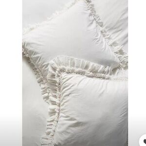 Washed Percale Adina Euro Sham - gently used for decor only